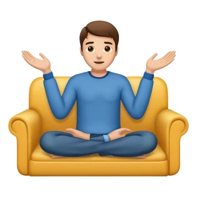 Lap of man empty showing hands towards his lap sticker