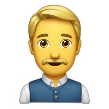 mann pferde zopf sticker