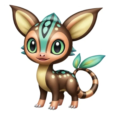 Colorful Exotic Striped Spotted Dotted dusted Glossy Shiny Meloetta-Vernid-Trico-Toothless-Kirby-Fakémon-creature-hybrid sticker