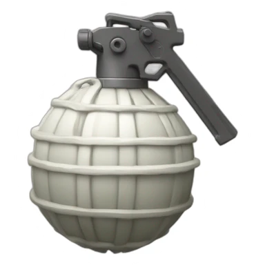 A realistic white MK2 grenade. sticker