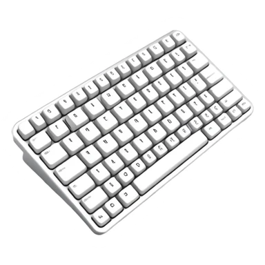 Custom mechanical keyboard, no brand , no numbers, no letters, reminiscent of Apple Mac products  sticker