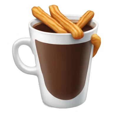 Taza de Chocolate con churros sticker