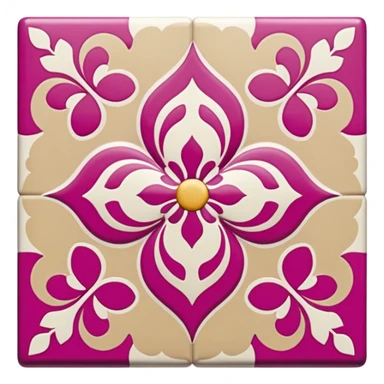 Pink white & beige Talavera sticker