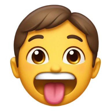 realistic indoor portrait meme with tongue out shaking  sticker