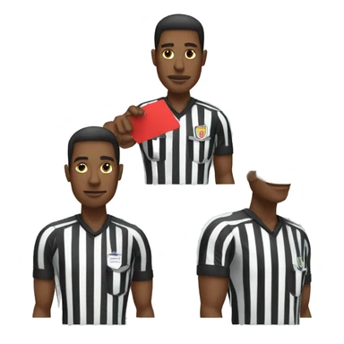 black male referee holding red card sticker