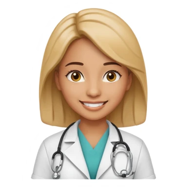 faça uma medica MULHER em forma de emoji em png sticker