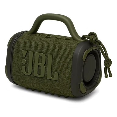 military-themed portable JBL speaker with olive green and black colors sticker