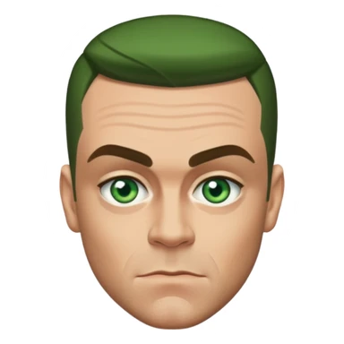 Robbie Williams with Green Eyes sticker