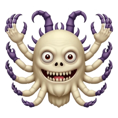 monster with 100 hands sticker