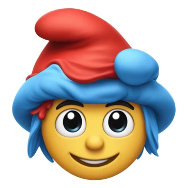 Smurf with red hat sticker