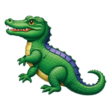 Louisiana state outline with gator in it sticker