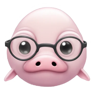 Blob fish with glasses sticker