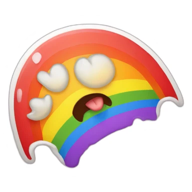 Rainbow gay pooo sticker