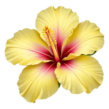 A pale yellow hibiscus flower sticker