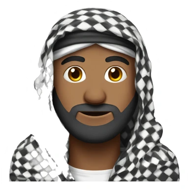 Man in keffiyeh sticker