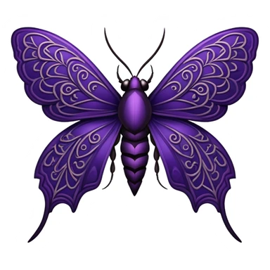 Gothic moth Dark purple  sticker