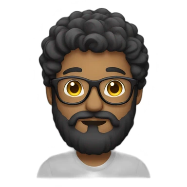 bearded designer with glasses and a mac sticker