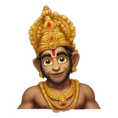 lord hanuman medidating sticker