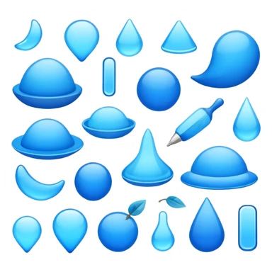 cute blue things sticker