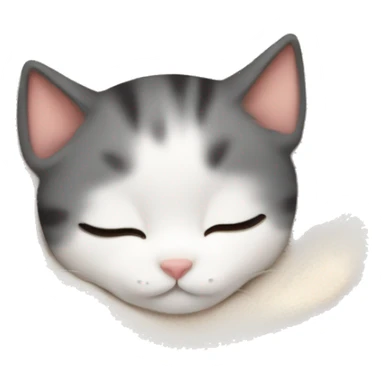 Kitten sleeping on Cozy blanket sticker