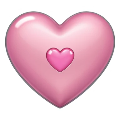 platinum heart with one mini pink heart inside of it  sticker