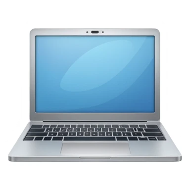 3D minimal icon of a premium silver or gray laptop with no logos, placed on a color #FF3D00 gradient background. Clean, modern, high-end tech style. sticker