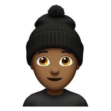 Black beanie sticker