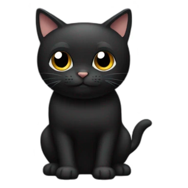 no-tail-all-black-cat-body sticker