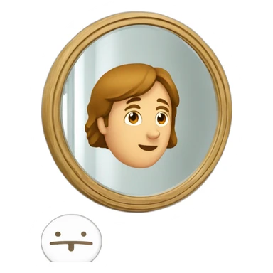 quelqu'un de brun devant un miroir on voit le miroir et la personne de dos sticker