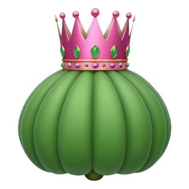 Green Opium pod with pink crown sticker