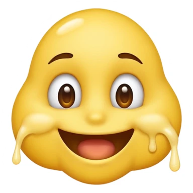 yellow emoji with snot coming out of nose sticker