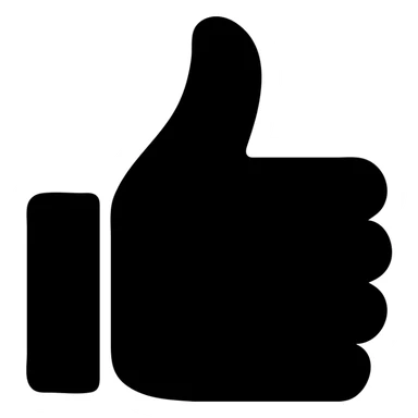 hand gesture, solid black icon style sticker