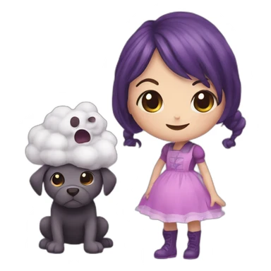 Boo befriending muffet sticker