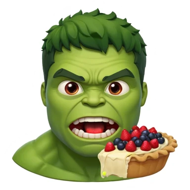 hulk levando torta na cara sticker