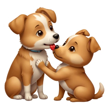 due cani che si baciano  sticker