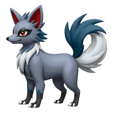 Mightyena-Zorua-Silvally-Fakémon-hybrid-creature (full body)  sticker