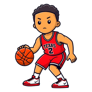 Texas tech winning basketball  sticker