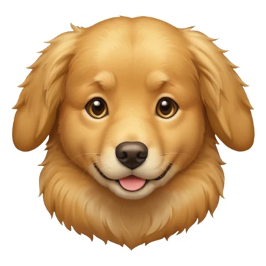 A realistic looking golden retriever. sticker