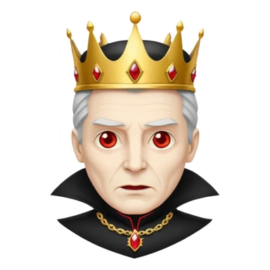 Vampire King, Elder vampire in royal black coat, wearing a crown, red eyes.
 sticker