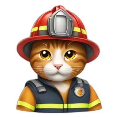 cats wear firefighter uniforms sticker