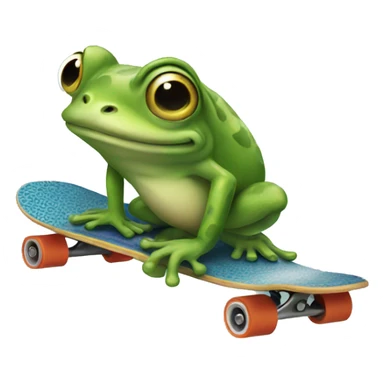 Frog on a skateboard  sticker