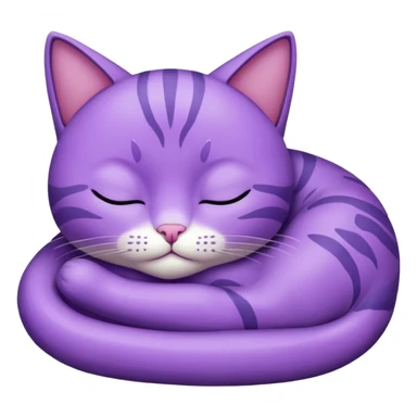 Un gato morado que este durmiendo sticker