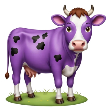purple cow sticker