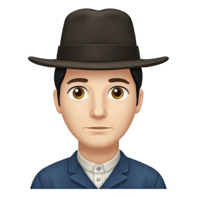 Amish man no mustache sticker