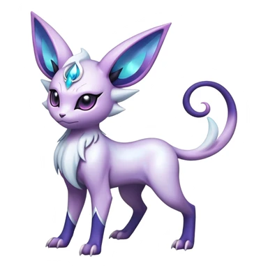 Shiny Exotic Badass Mystical Mysterious Gothic Espeon-Absol-Pokémon-Fakémon-hybrid-creature (full body) sticker