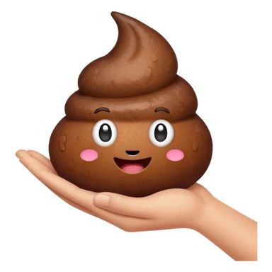 hand holding poo emoji sticker