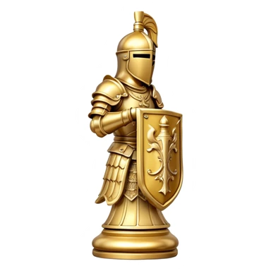 golden knight chess piece sticker