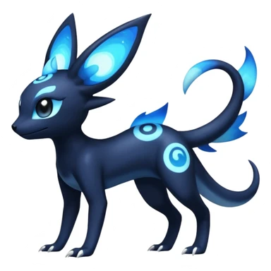 Nebulae Salandit-Meowstic-Umbreon-Fakémon-hybrid-creature (full body)  sticker