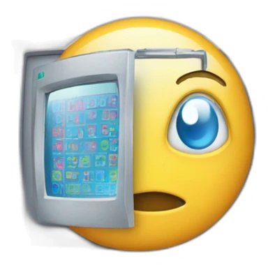 computer with codes on monitor sticker