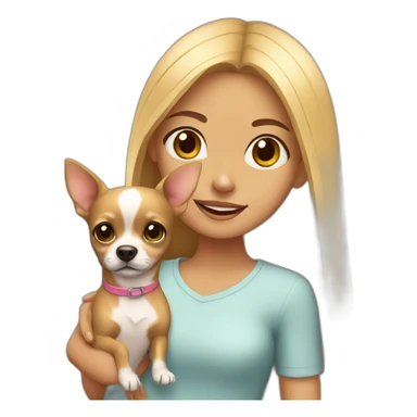 Girl with Chihuahua sticker